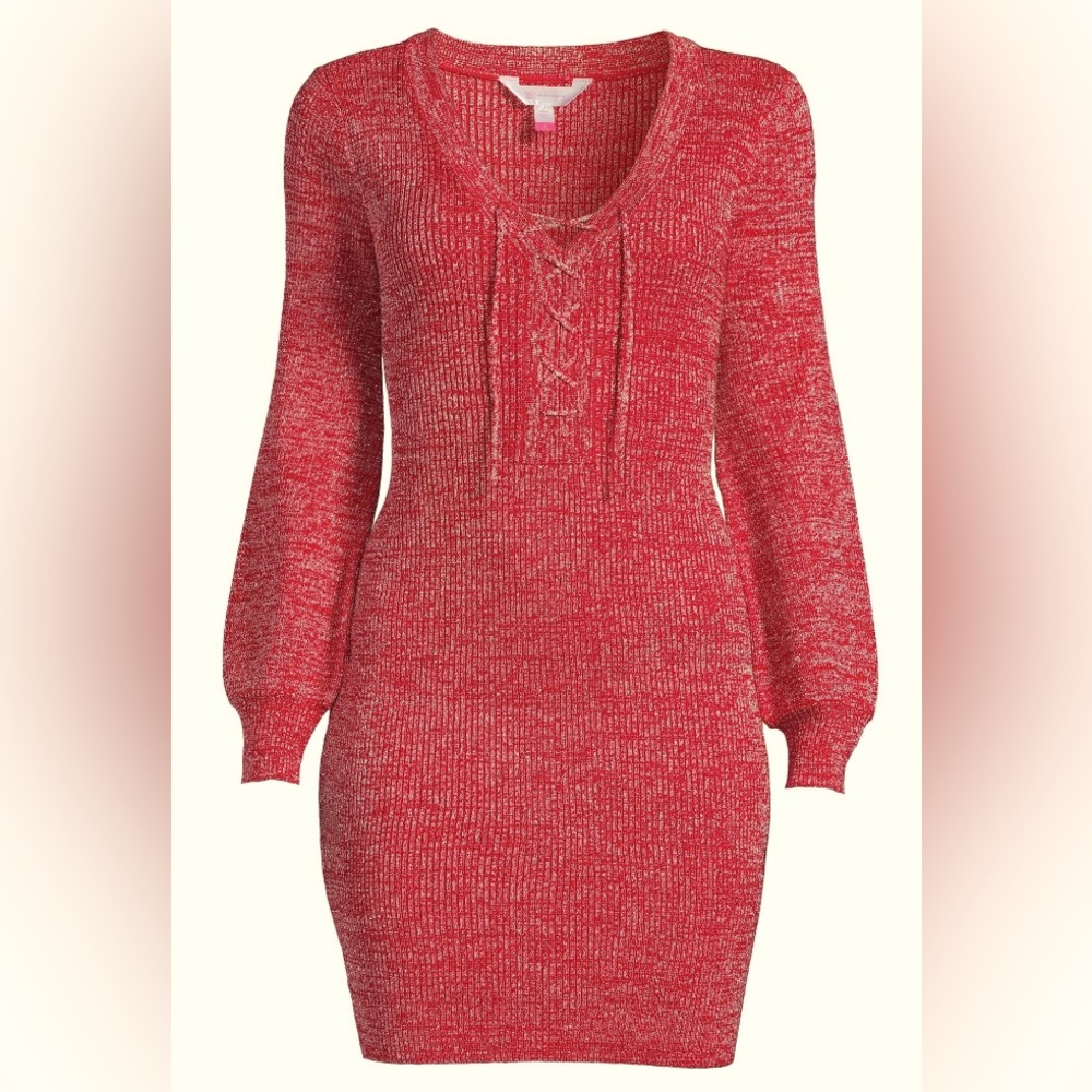 Juniors’ Lace Up Metallic Dress from No Boundaries NWT